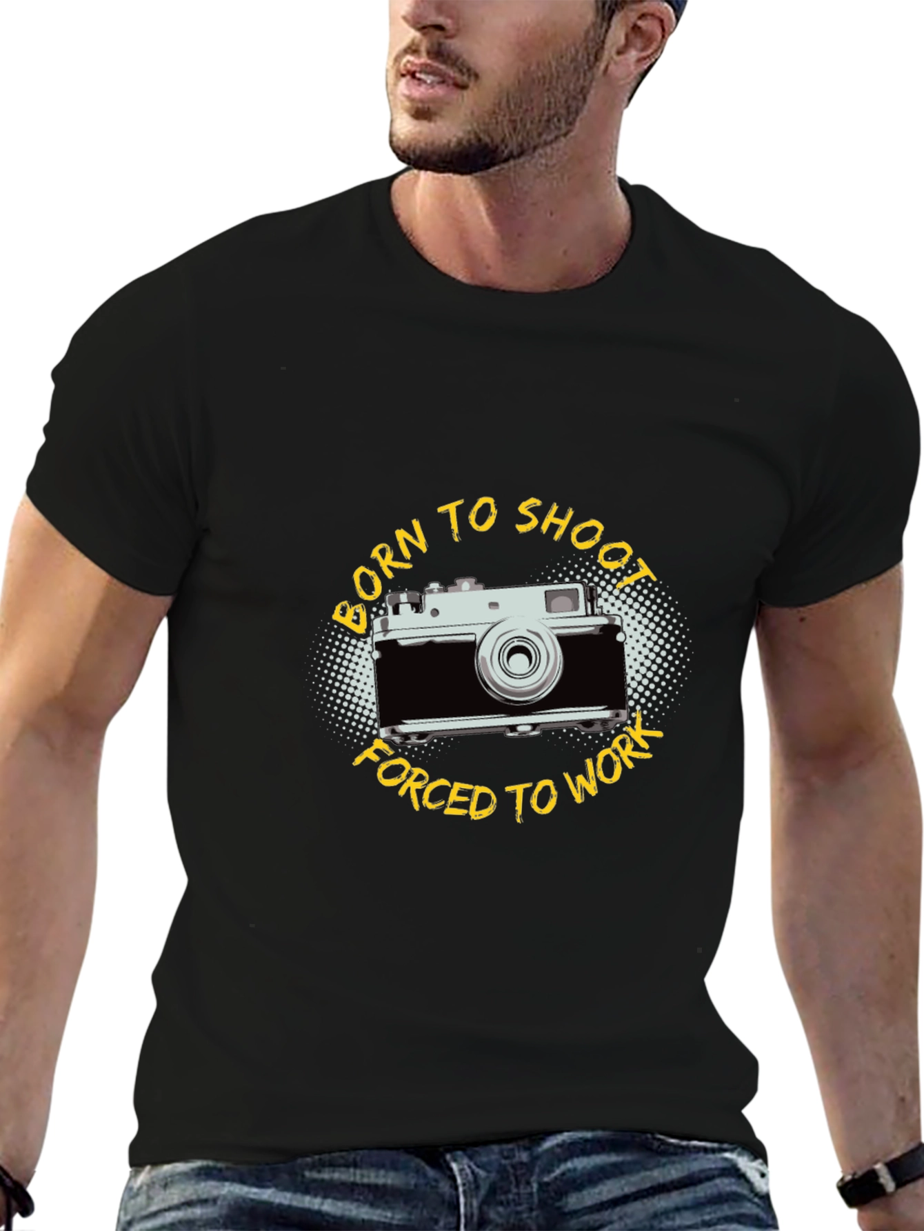 Born to Shoot Camera Graphic Tee - Photographer T-Shirt