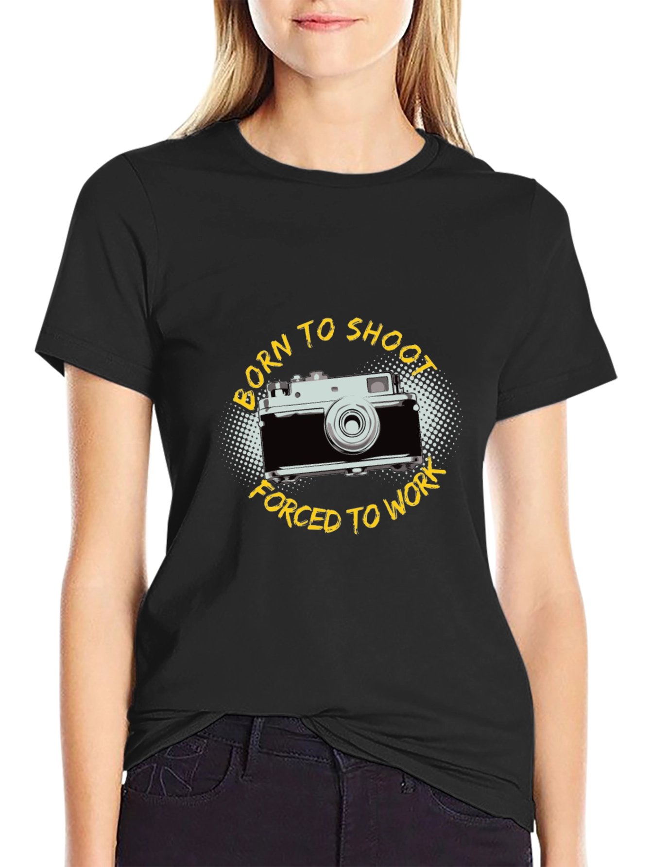 Born to Shoot Camera Graphic Tee - Photographer T-Shirt