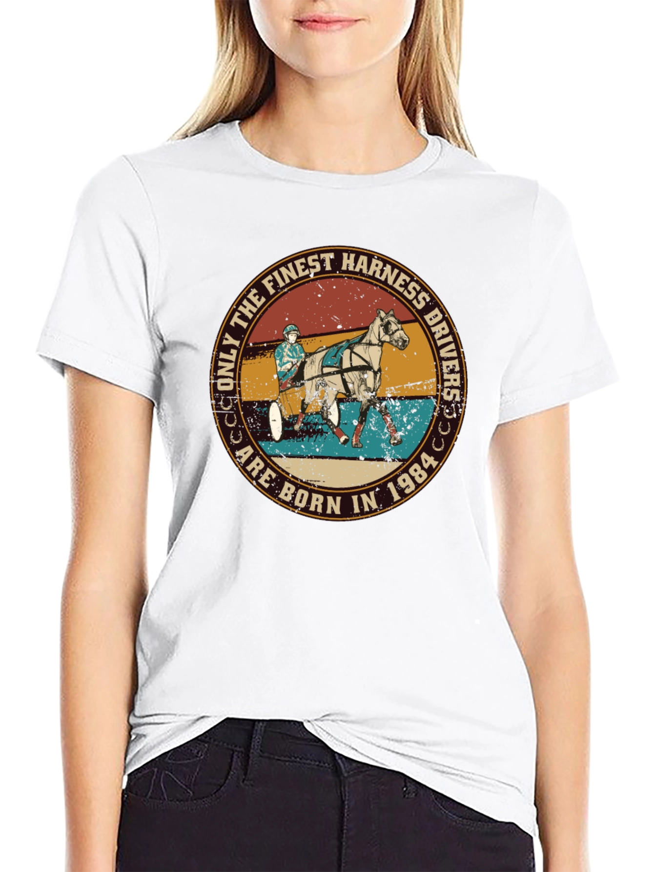 Finest Harness Drivers Born in 1984 Black Tee