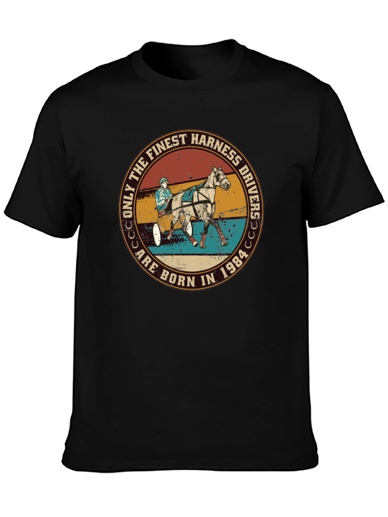 Finest Harness Drivers Born in 1984 Black Tee