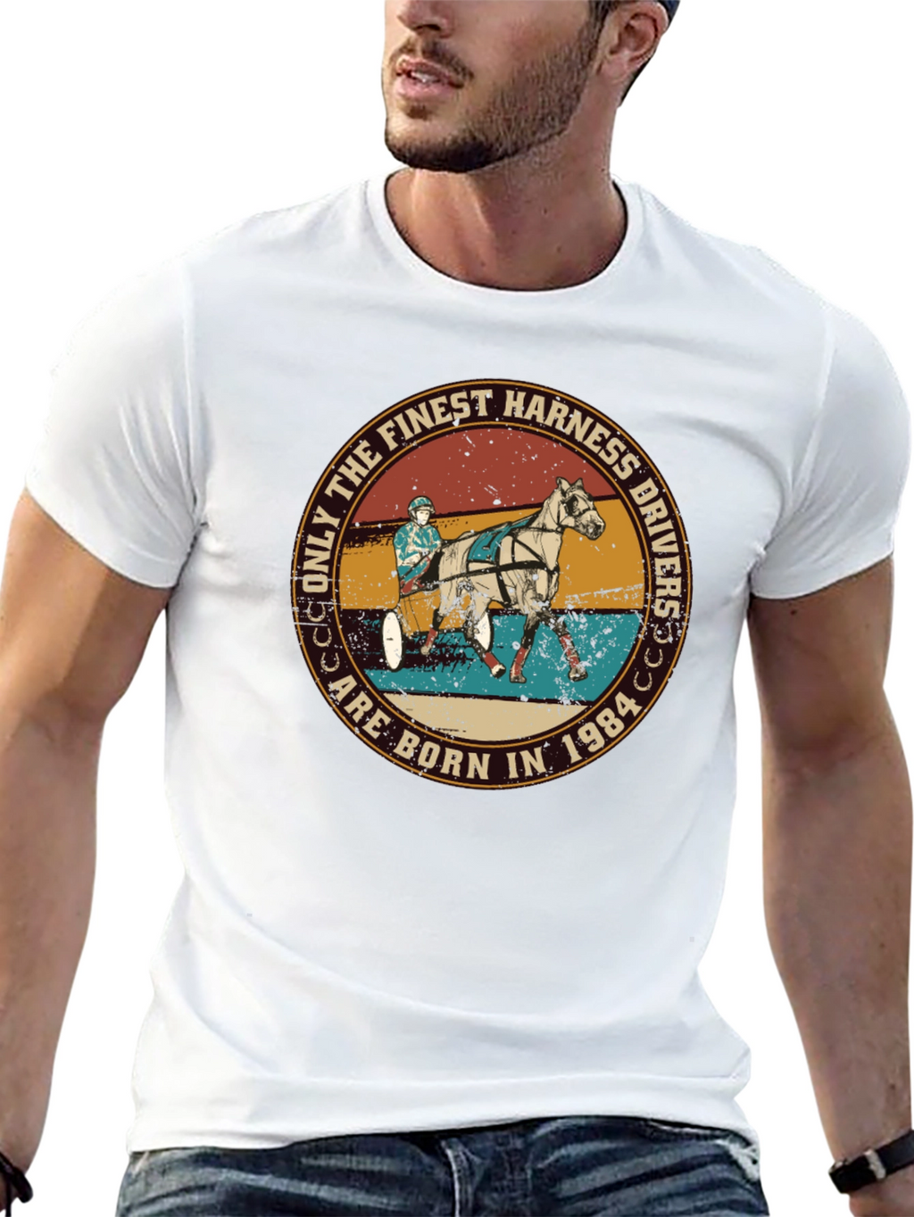 Finest Harness Drivers Born in 1984 Black Tee