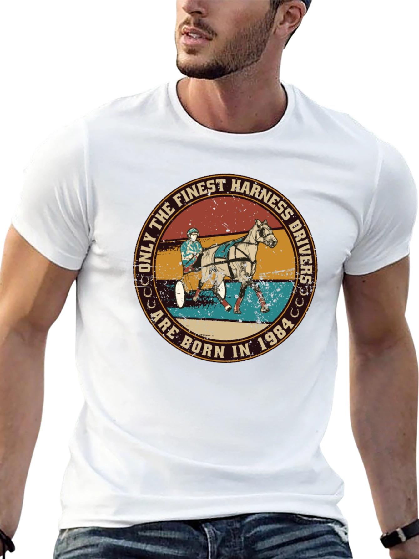 Finest Harness Drivers Born in 1984 Black Tee