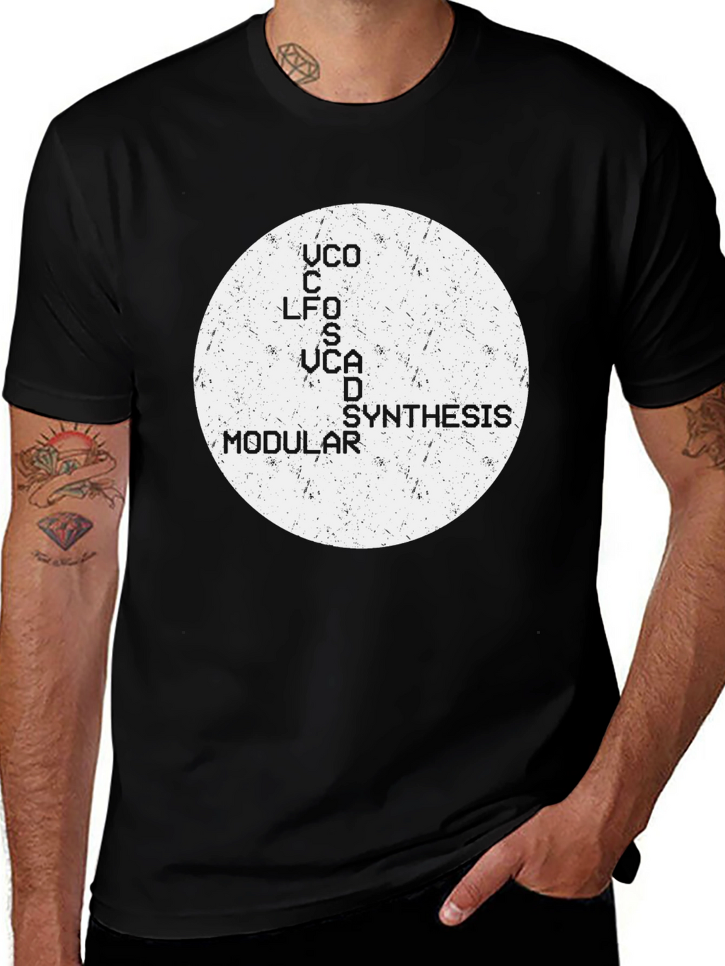 Modular Synth Black T-Shirt - Cool Audio Tee