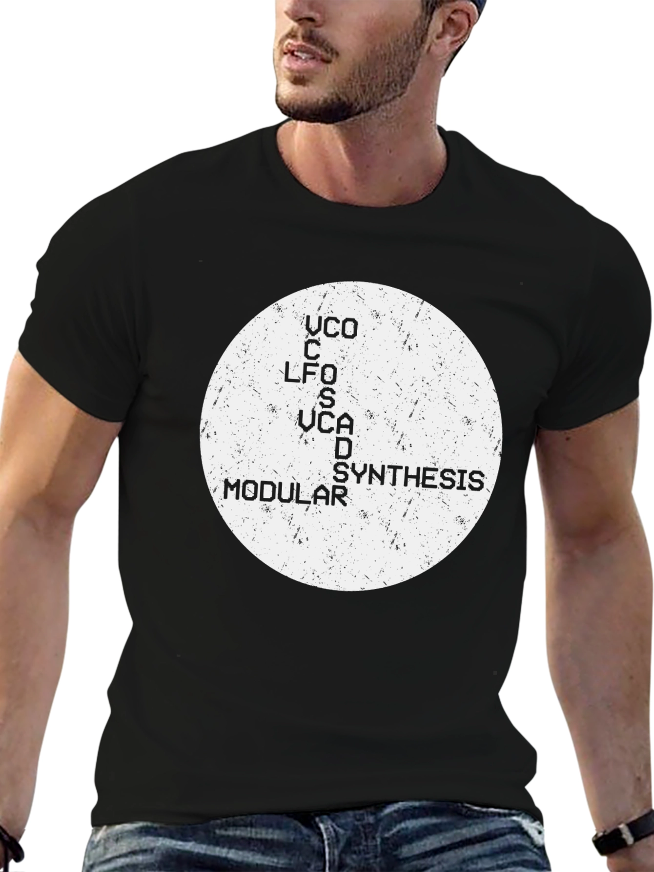 Modular Synth Black T-Shirt - Cool Audio Tee