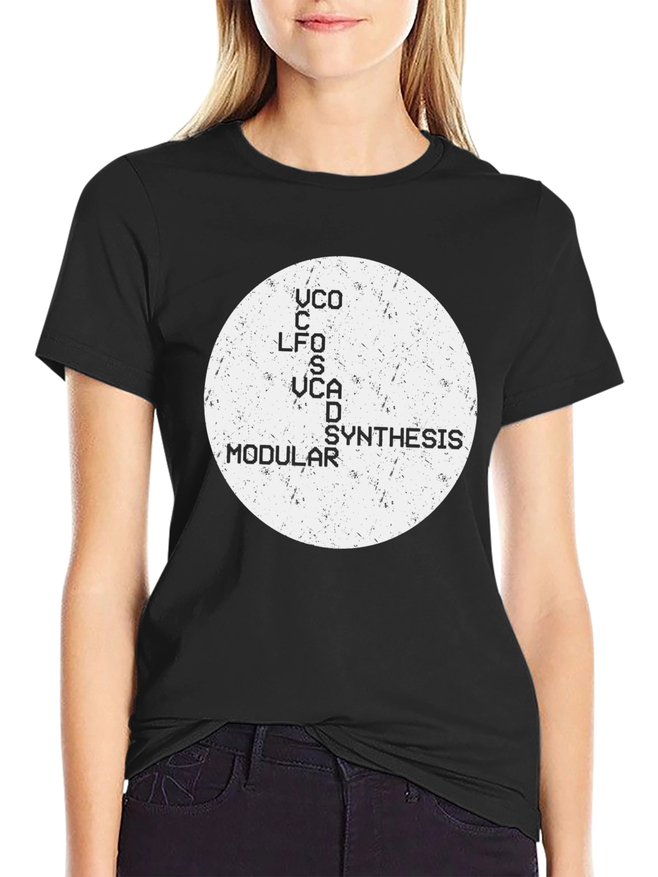 Modular Synth Black T-Shirt - Cool Audio Tee