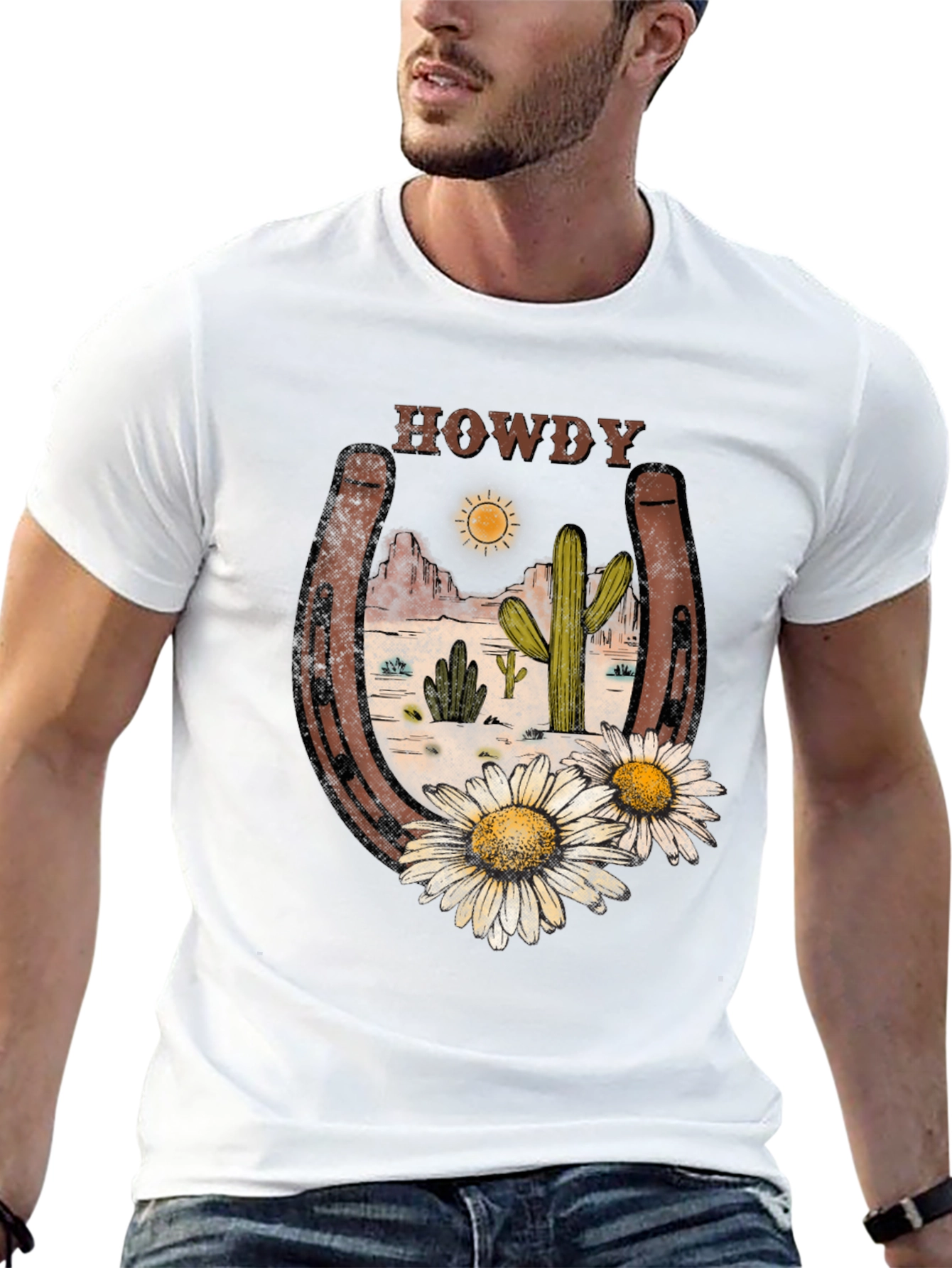 Howdy Desert Horseshoe Graphic Tee