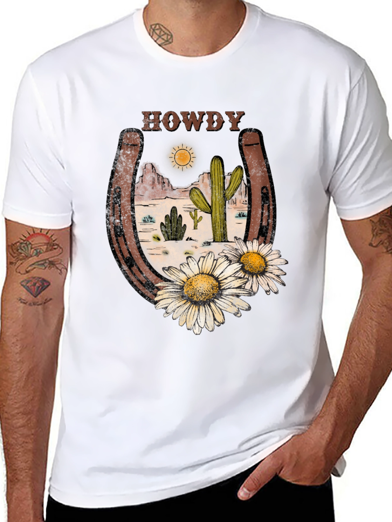 Howdy Desert Horseshoe Graphic Tee