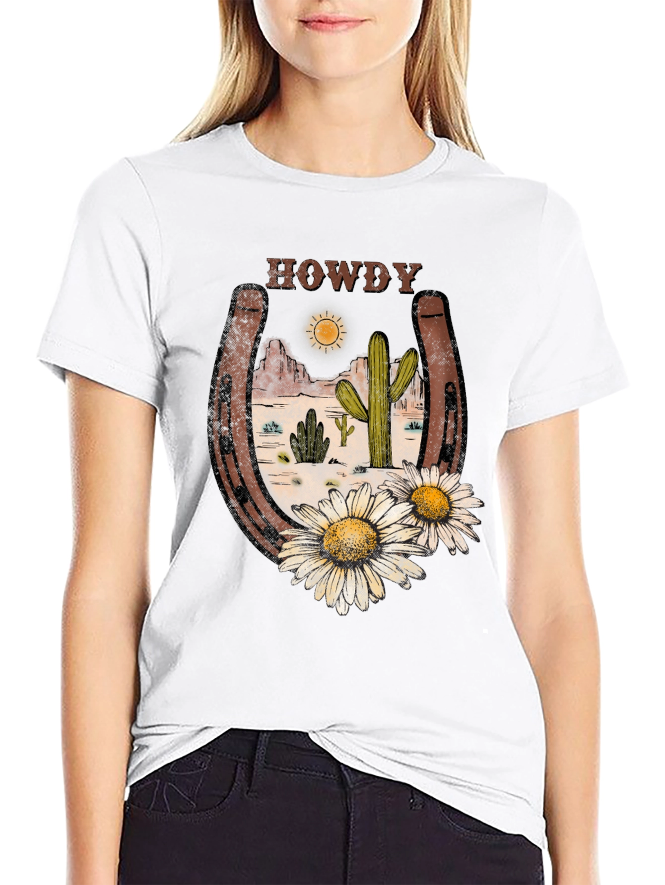 Howdy Desert Horseshoe Graphic Tee