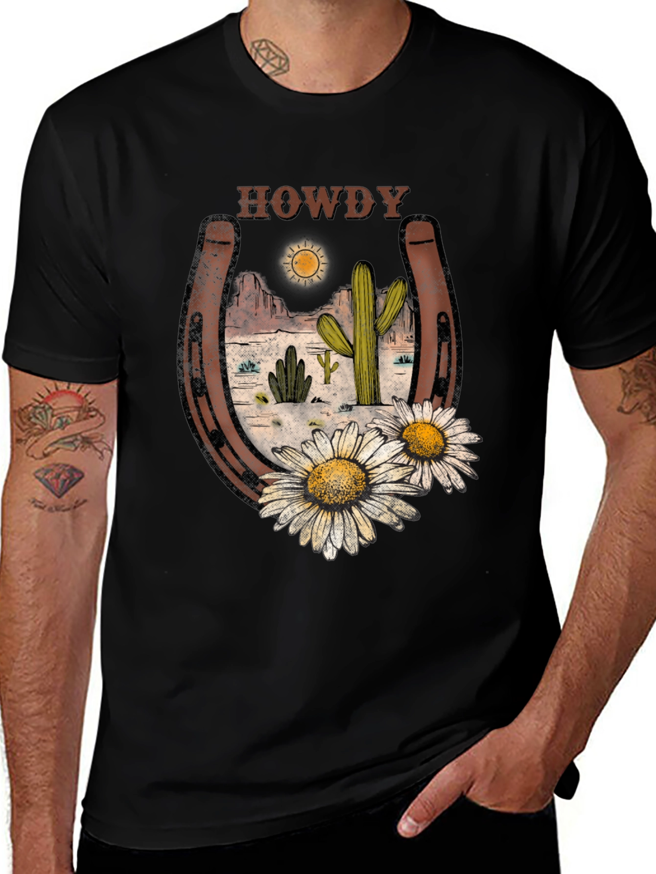 Howdy Desert Horseshoe Graphic Tee