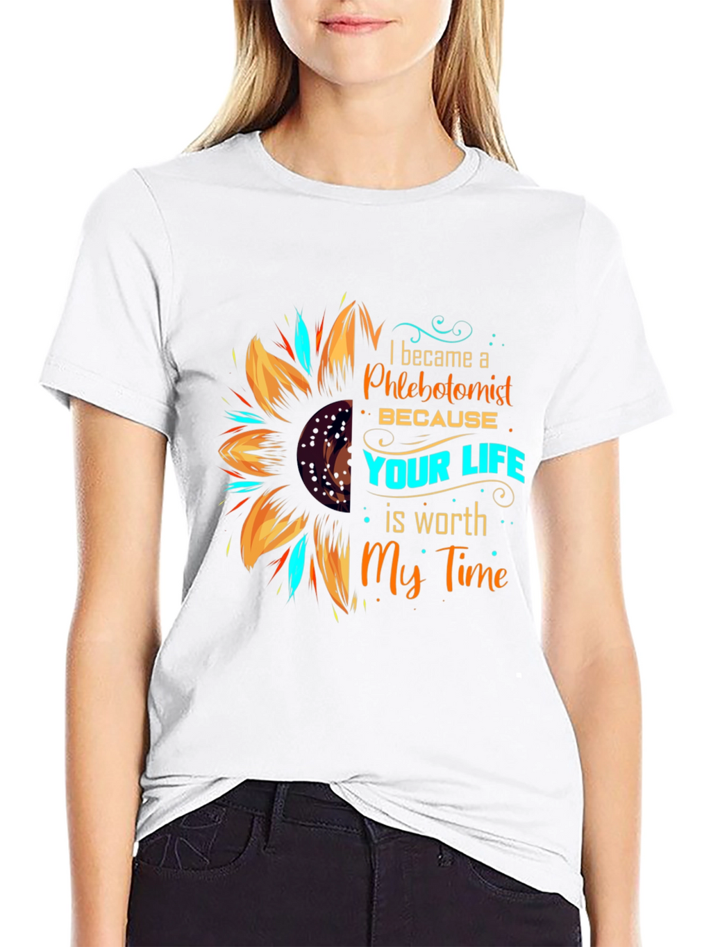 Phlebotomist Sunflower Graphic Tee