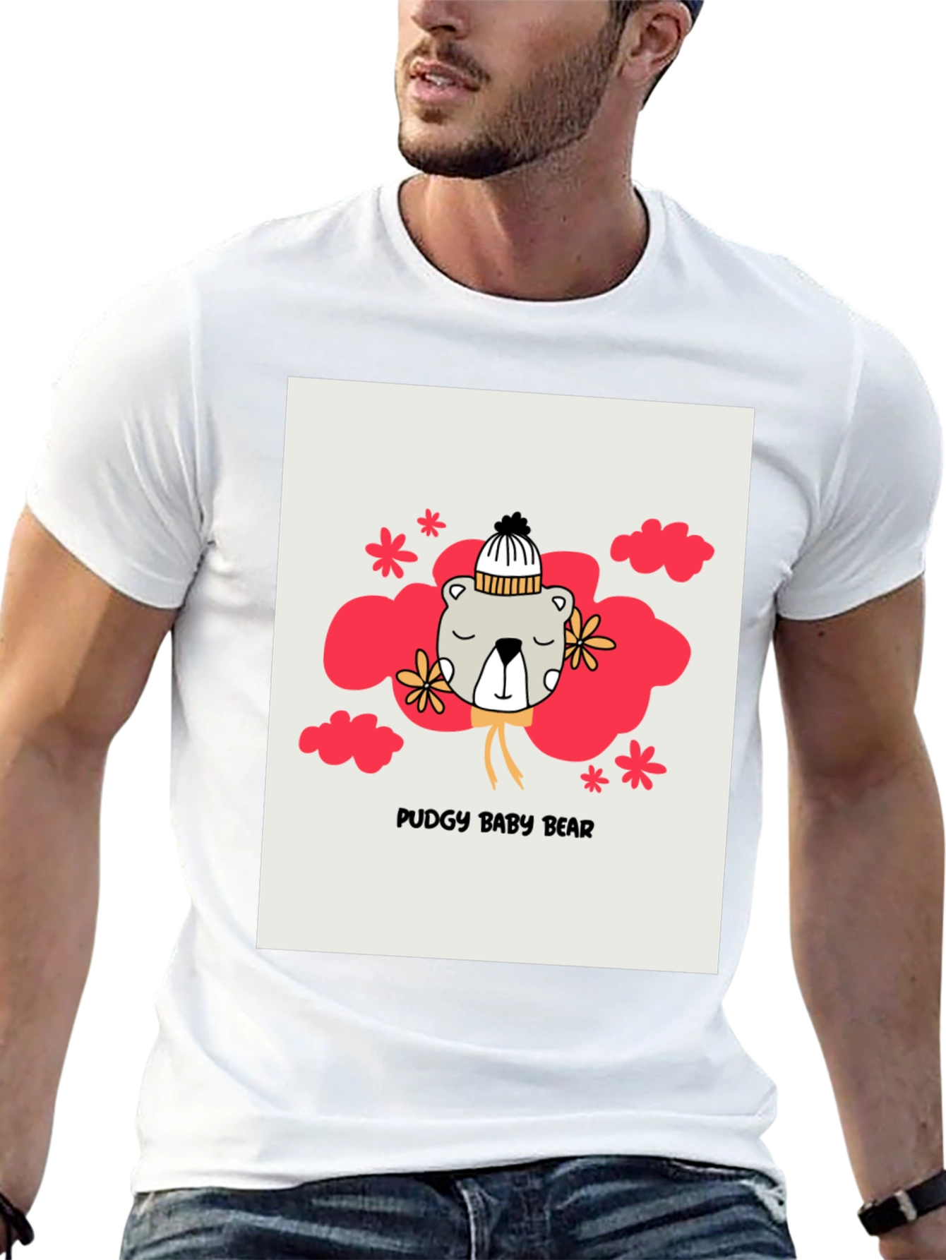 Pudgy Baby Bear Graphic T-Shirt