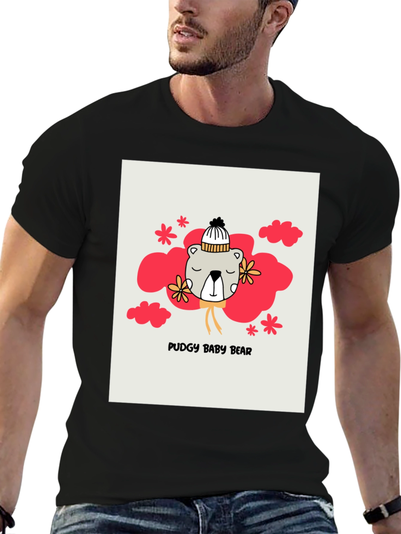 Pudgy Baby Bear Graphic T-Shirt