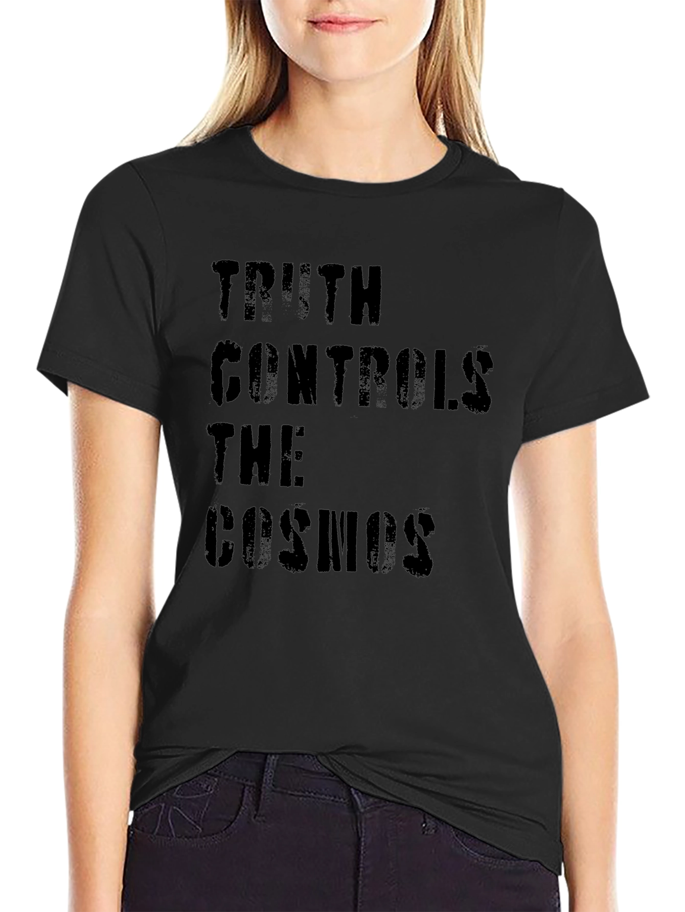 Truth Controls The Cosmos Graphic Tee - Black