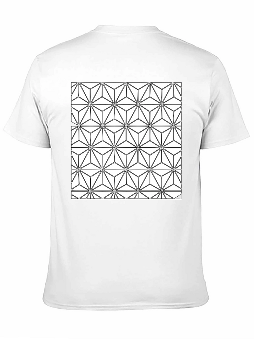 Geometric Pattern Black T-Shirt for Men