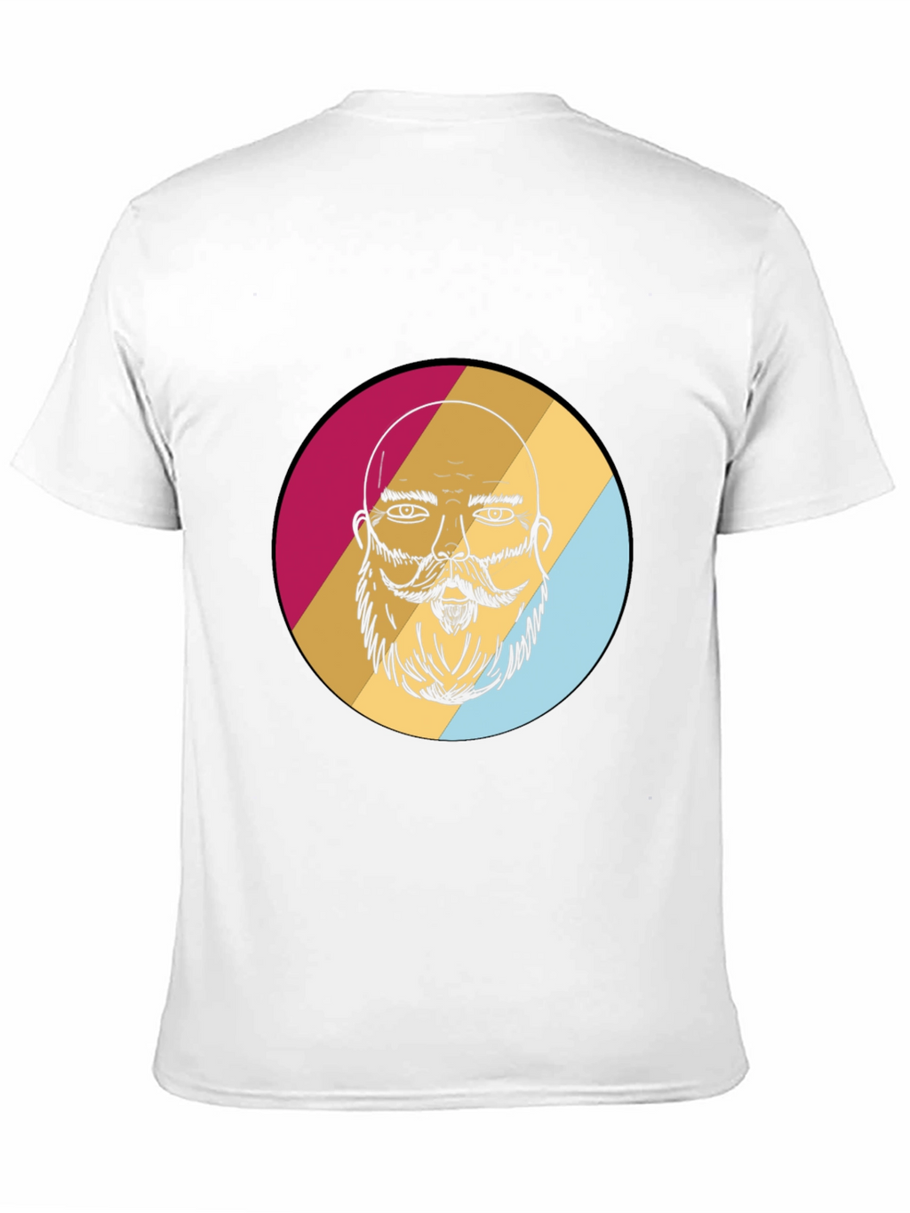 Bearded Man Graphic Tee - Retro Style