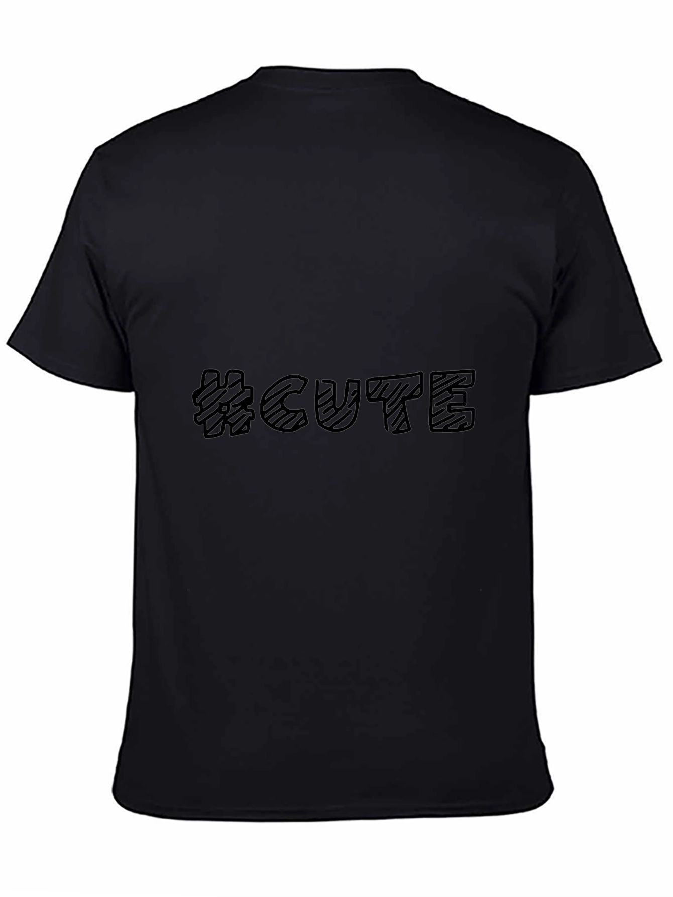 Trendy #CUTE Graphic Tee - Stylish Black T-Shirt
