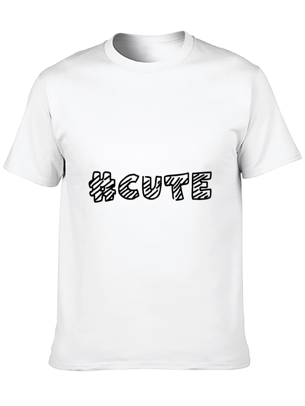 Trendy #CUTE Graphic Tee - Stylish Black T-Shirt