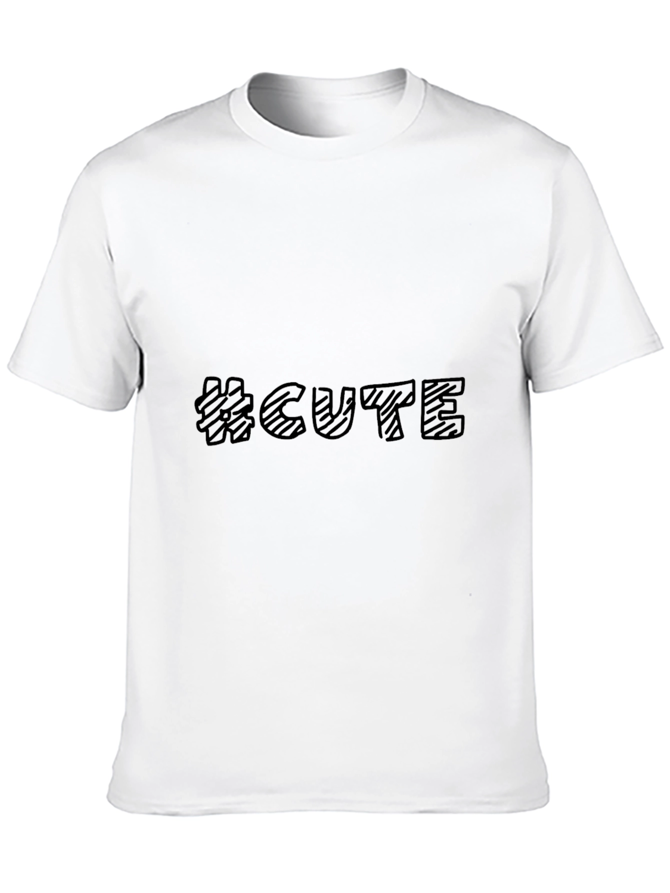 Trendy #CUTE Graphic Tee - Stylish Black T-Shirt