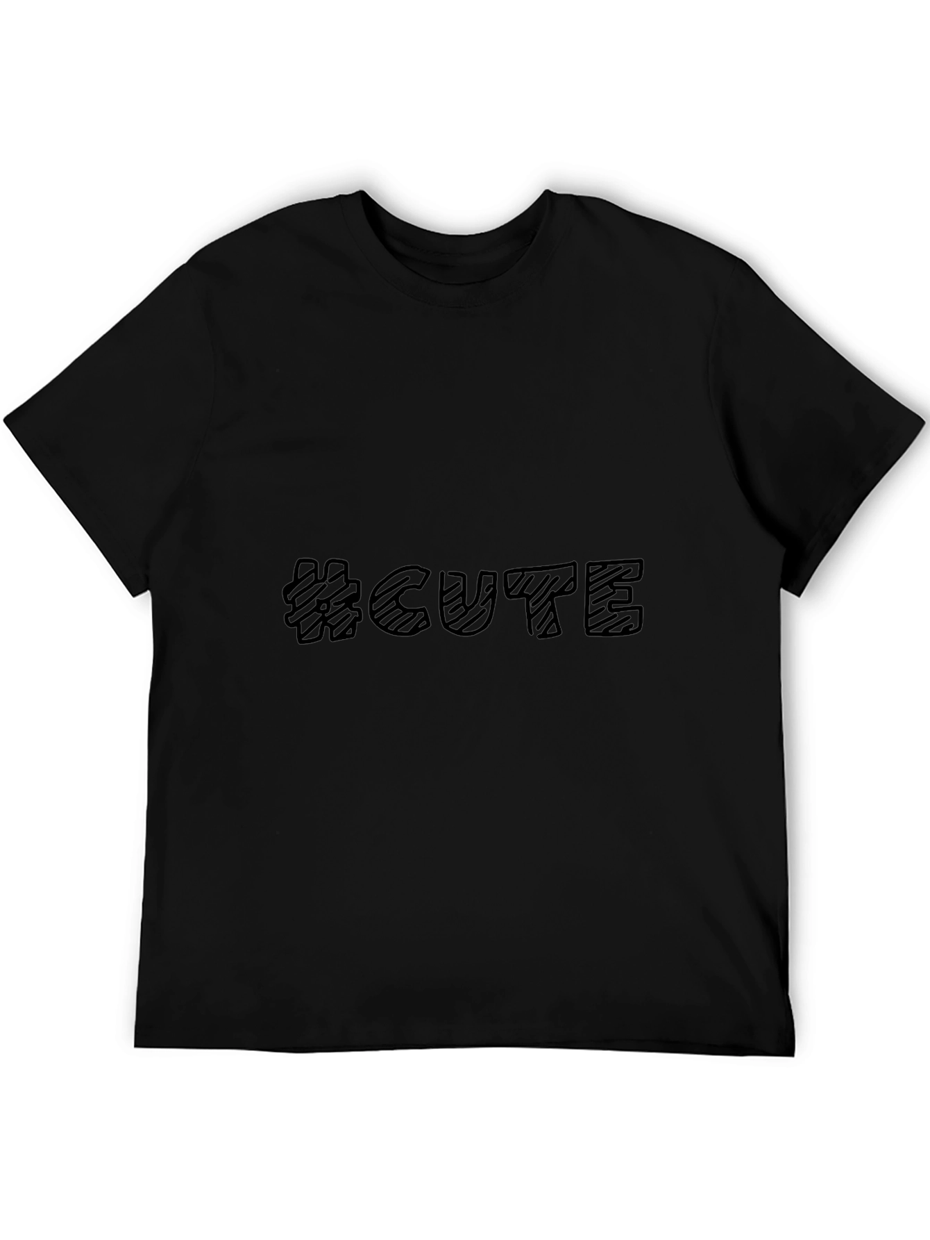 Trendy #CUTE Graphic Tee - Stylish Black T-Shirt