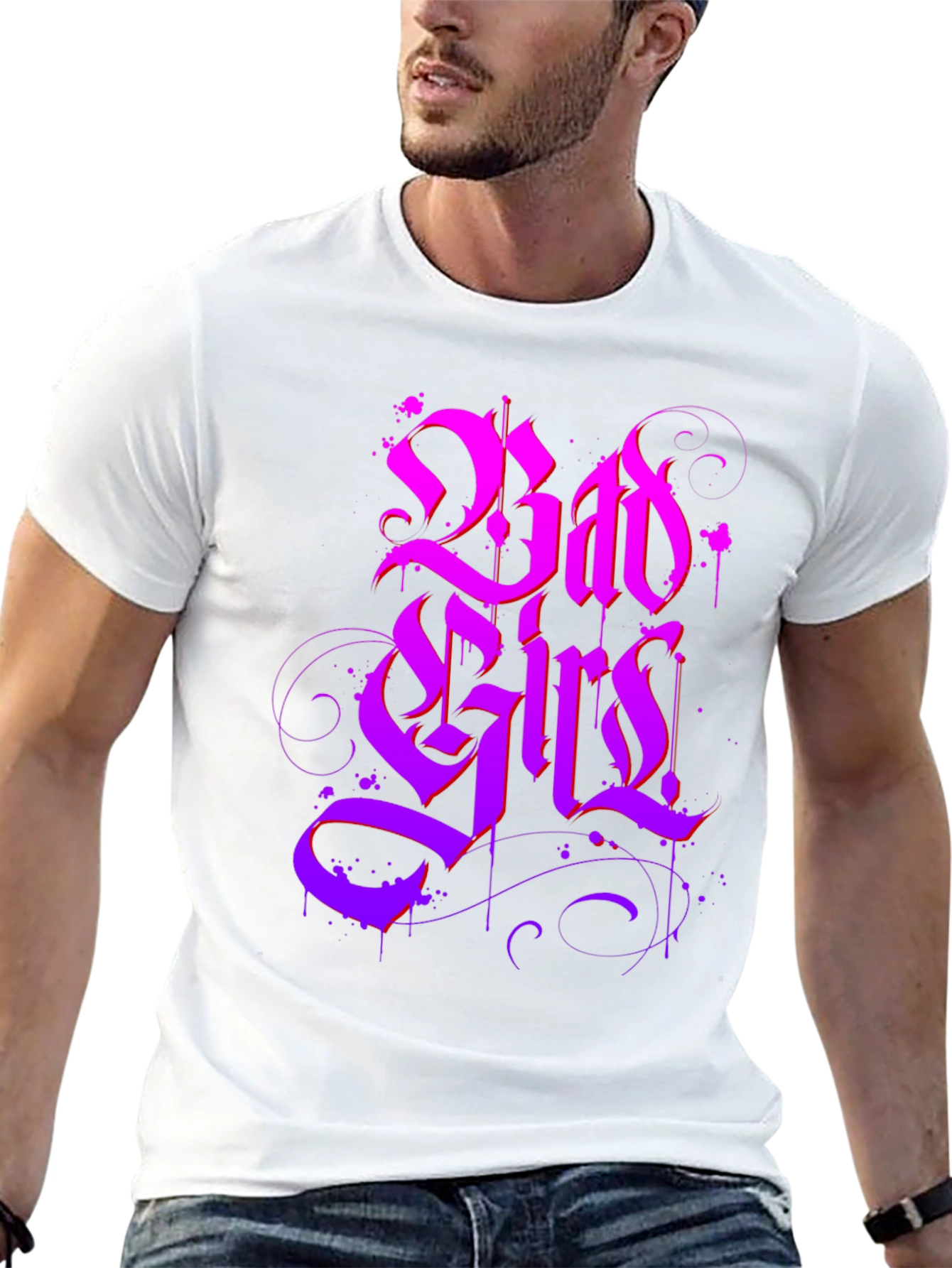 Bad Girls Gothic Style Black T-Shirt