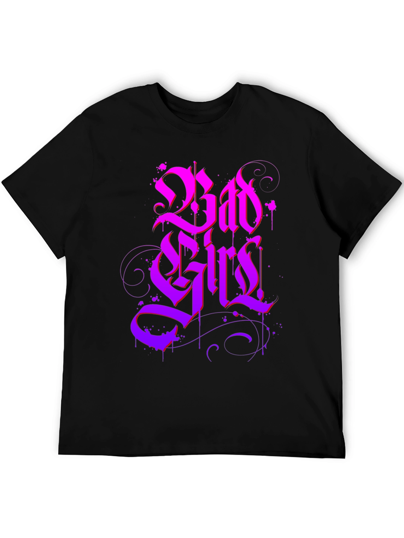 Bad Girls Gothic Style Black T-Shirt