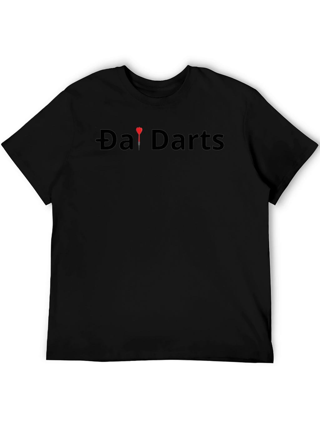 Da! Darts Graphic Tee - Classic Black Cotton T-Shirt