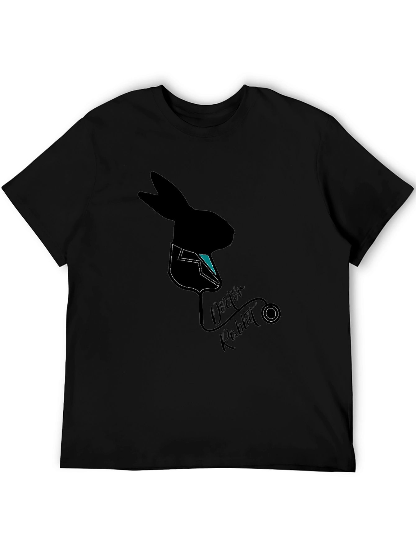 Doctor Rabbit Graphic T-Shirt - Black Cotton Tee