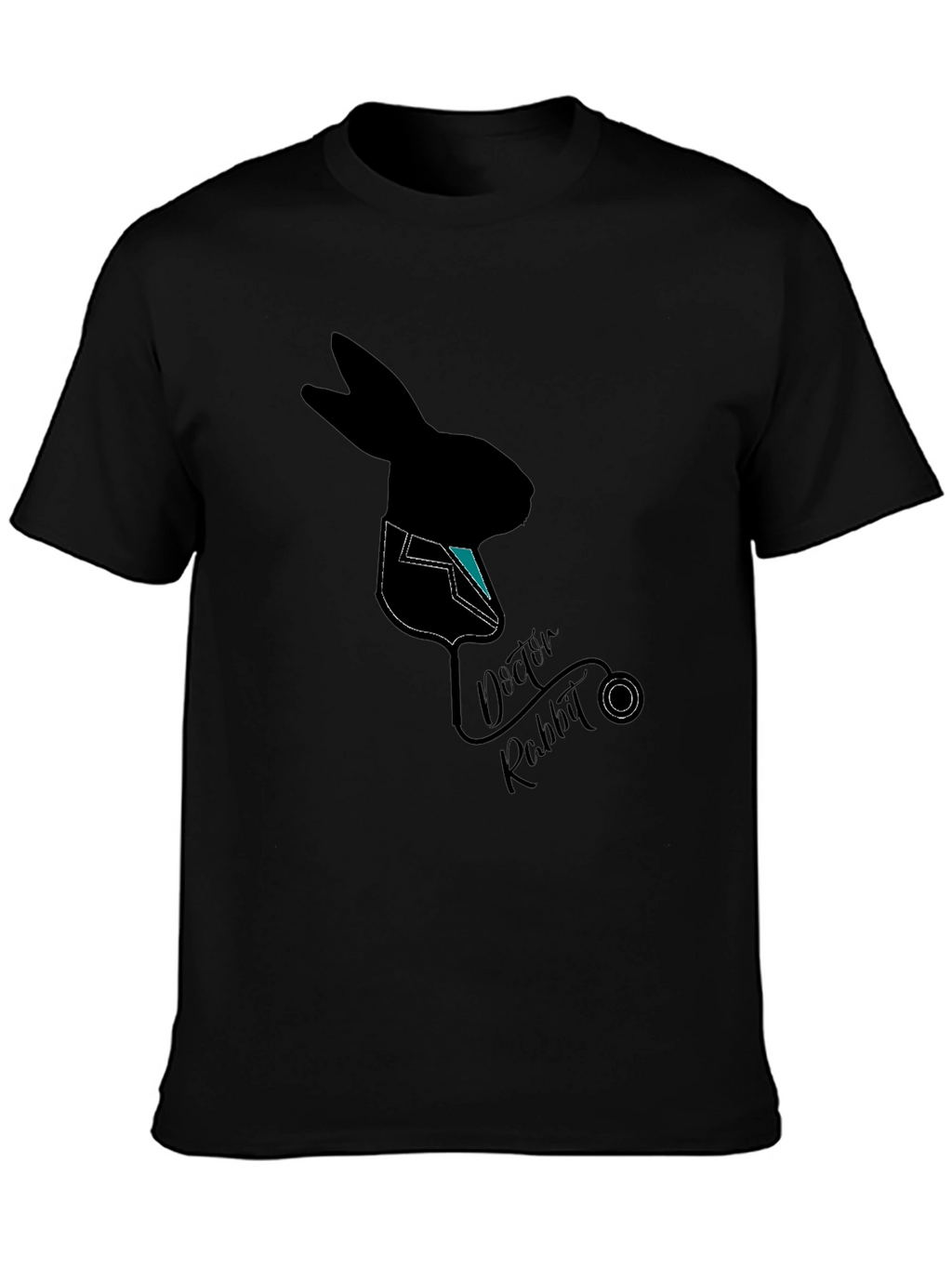 Doctor Rabbit Graphic T-Shirt - Black Cotton Tee