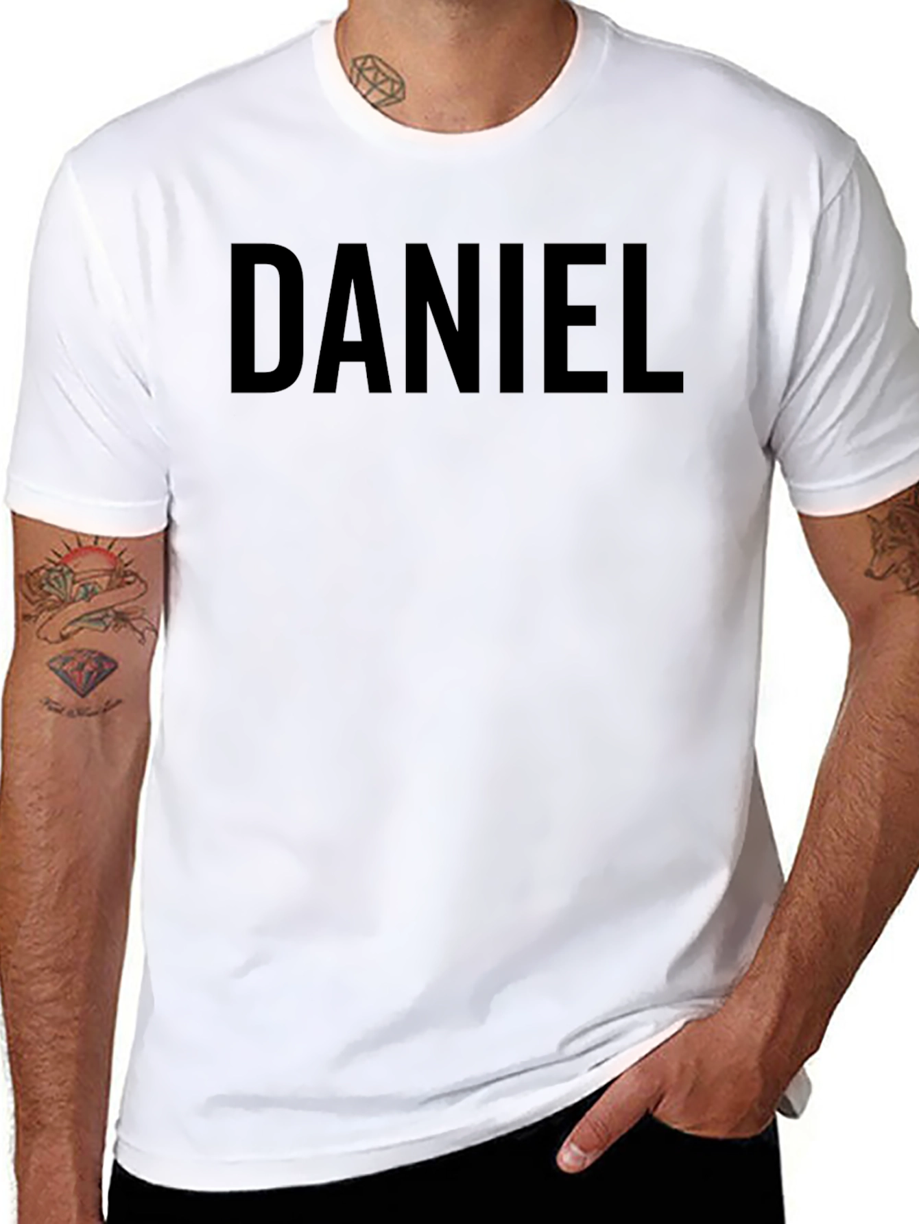 Daniel Graphic Tee - Black Cotton Blend