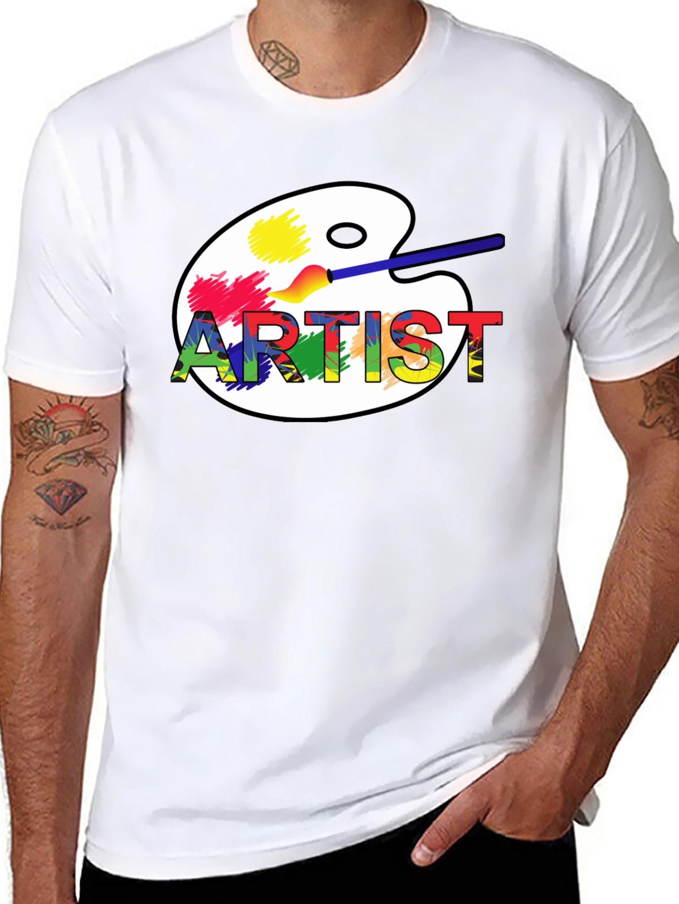 Artist Palette Graphic T-Shirt - Creative Design