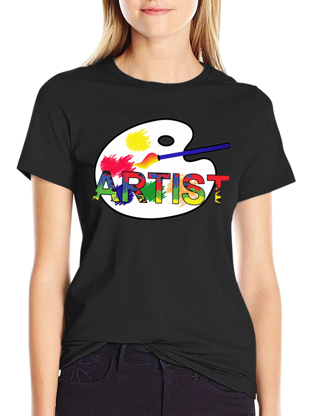 Artist Palette Graphic T-Shirt - Creative Design