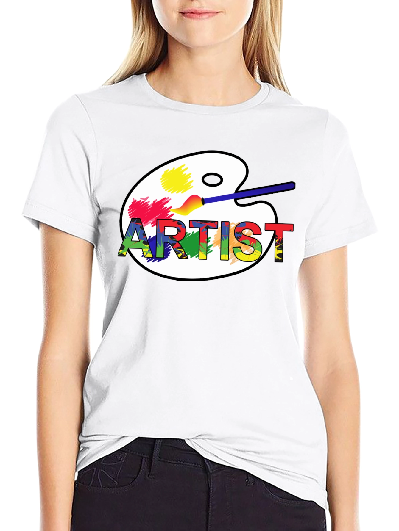 Artist Palette Graphic T-Shirt - Creative Design