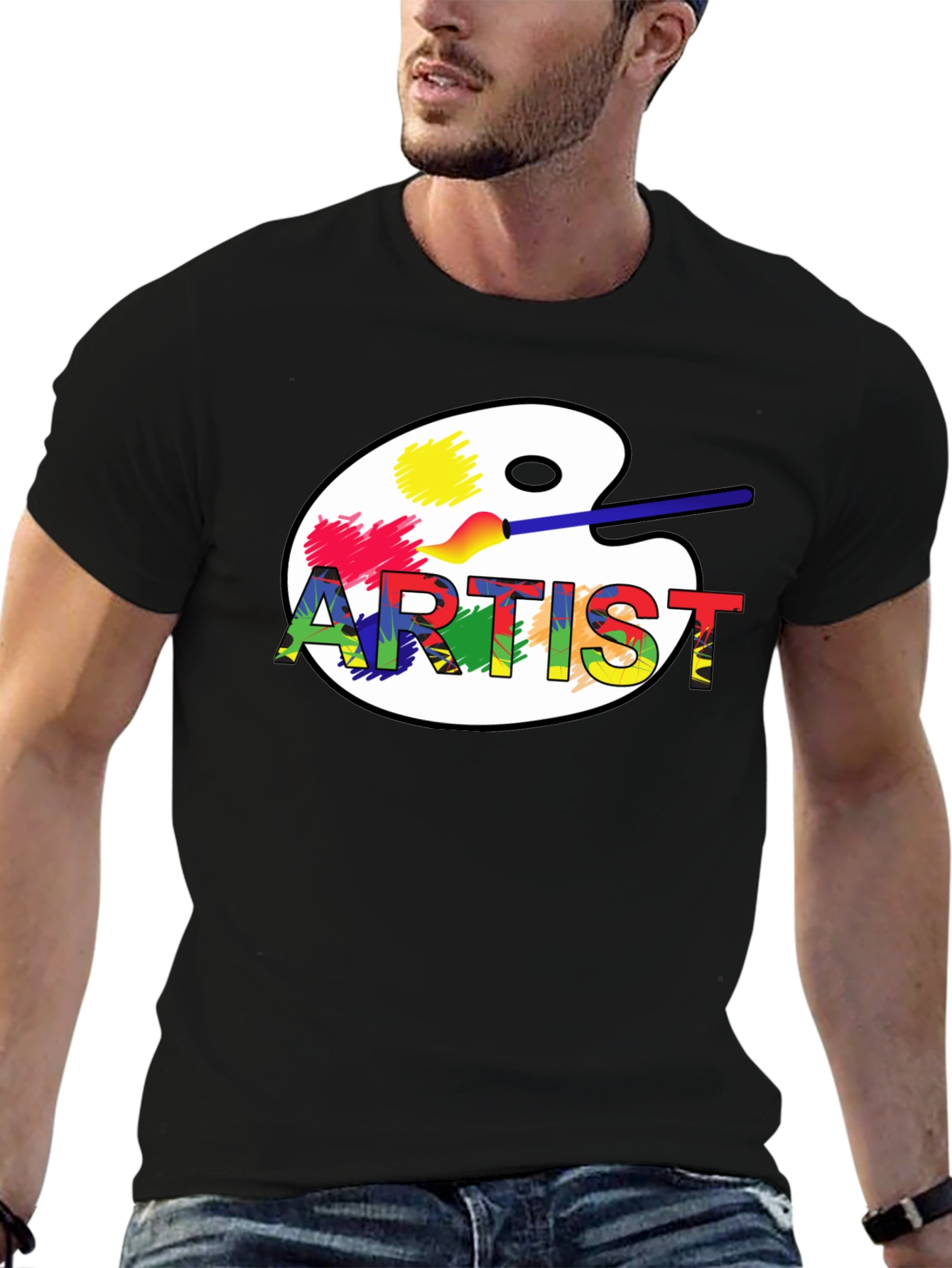 Artist Palette Graphic T-Shirt - Creative Design