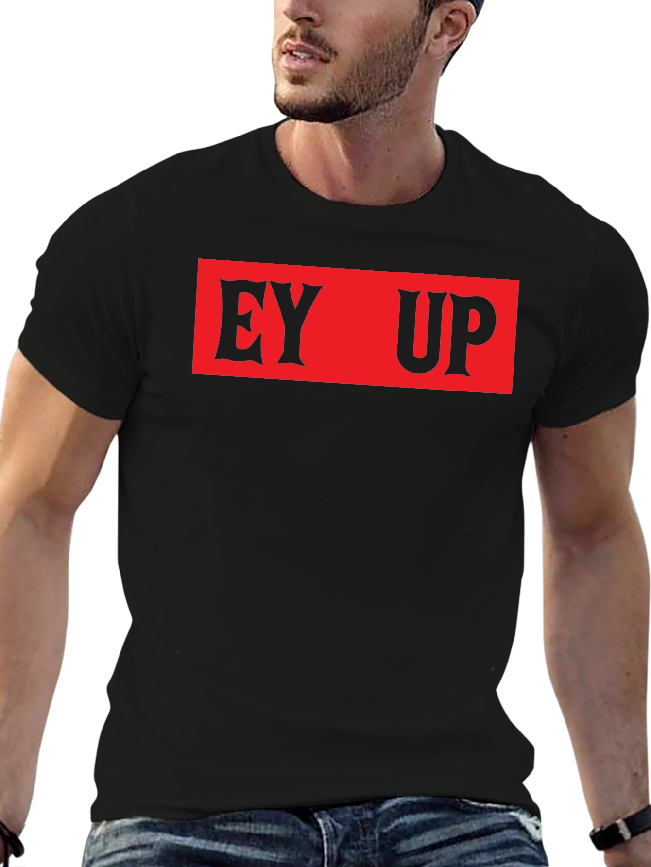EY UP Black Graphic Tee