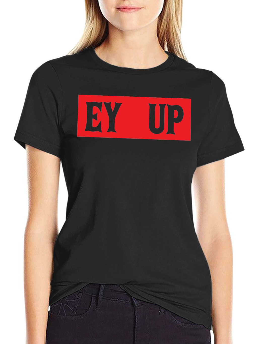 EY UP Black Graphic Tee
