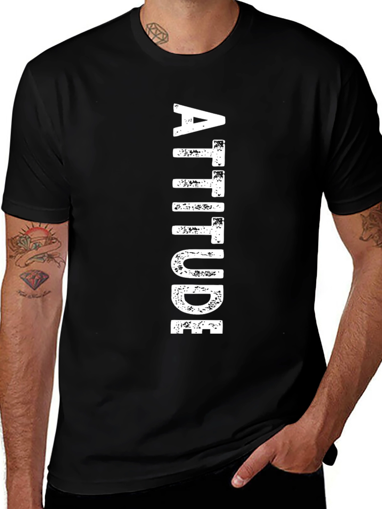 Attitude Graphic Black T-Shirt