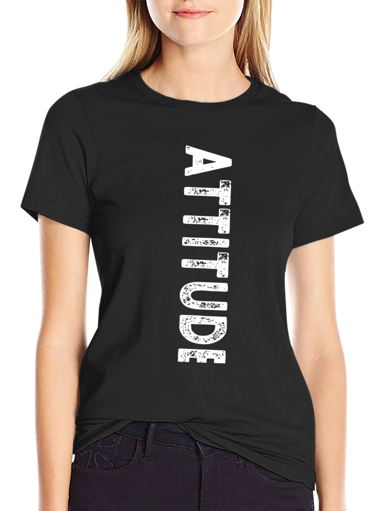 Attitude Graphic Black T-Shirt