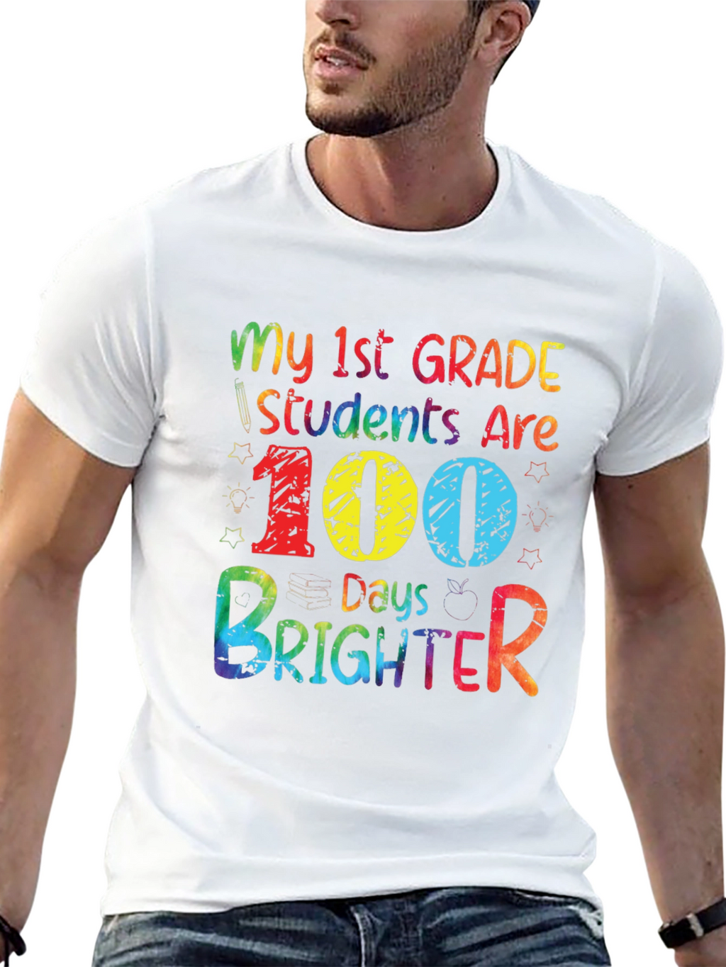 100 Days Brighter Teacher T-Shirt