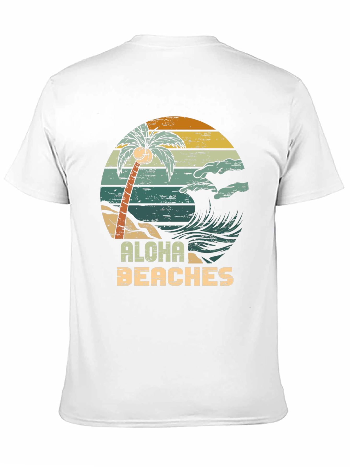 Aloha Beaches Retro Graphic T-Shirt