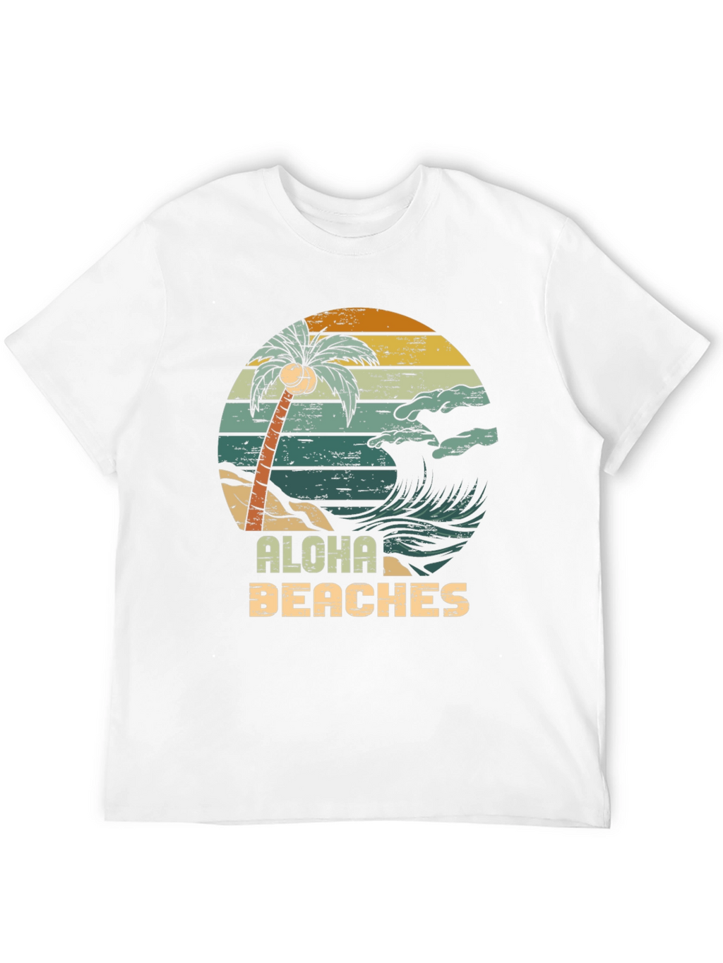 Aloha Beaches Retro Graphic T-Shirt