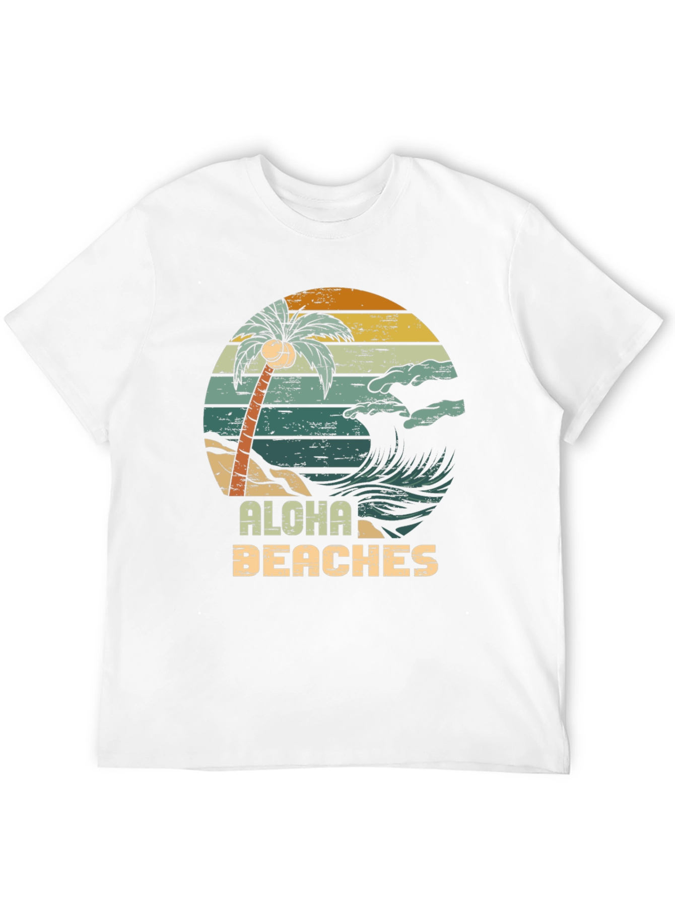 Aloha Beaches Retro Graphic T-Shirt