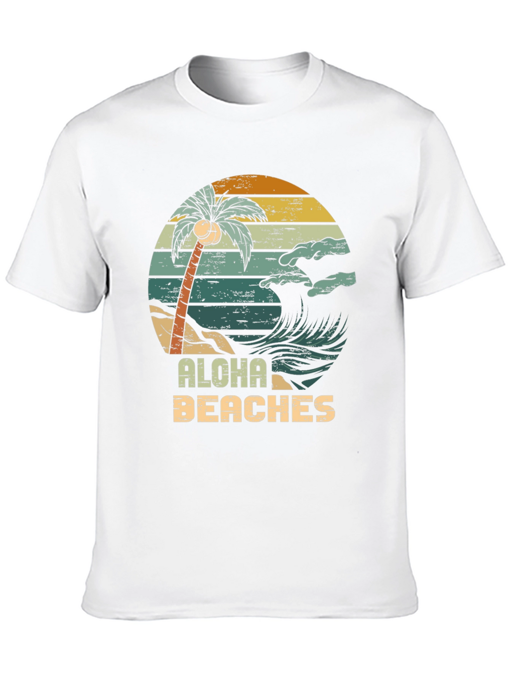 Aloha Beaches Retro Graphic T-Shirt