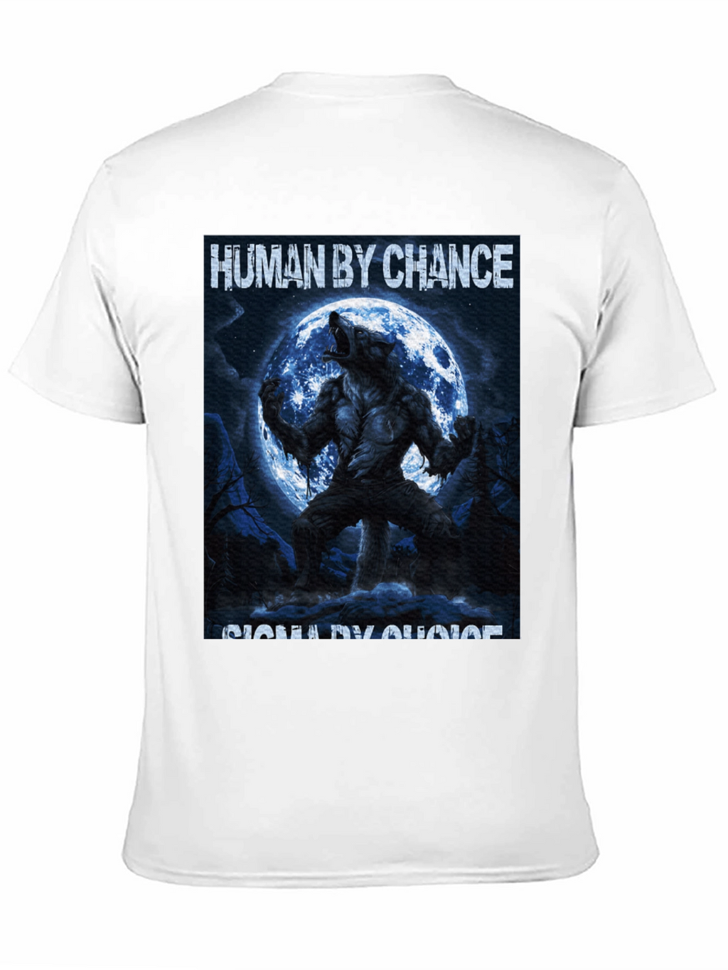 Human By Chance Werewolf Graphic Black T-Shirt