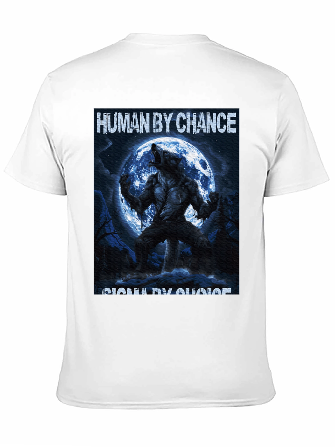 Human By Chance Werewolf Graphic Black T-Shirt