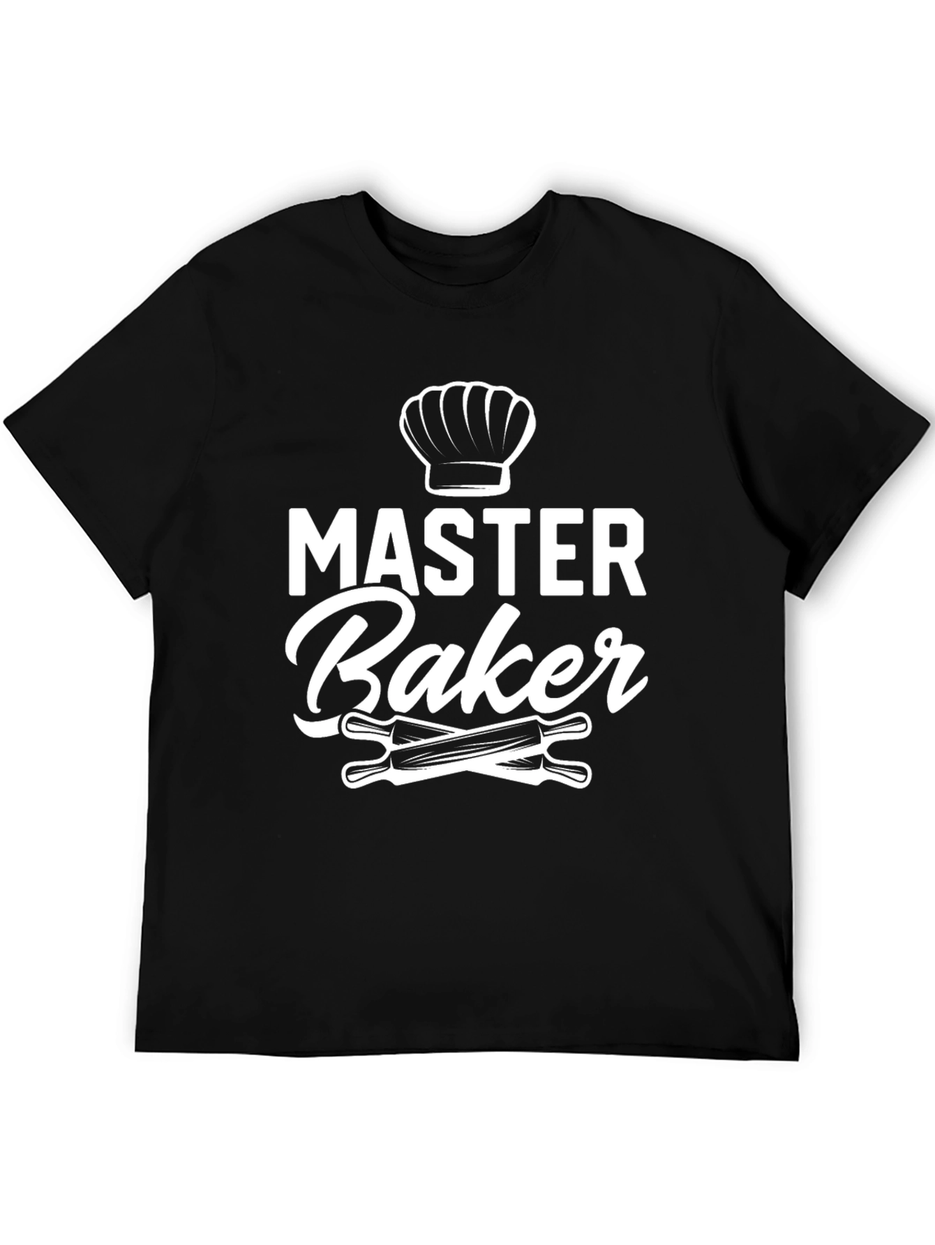Master Baker T-Shirt - Chef Hat and Rolling Pins Design