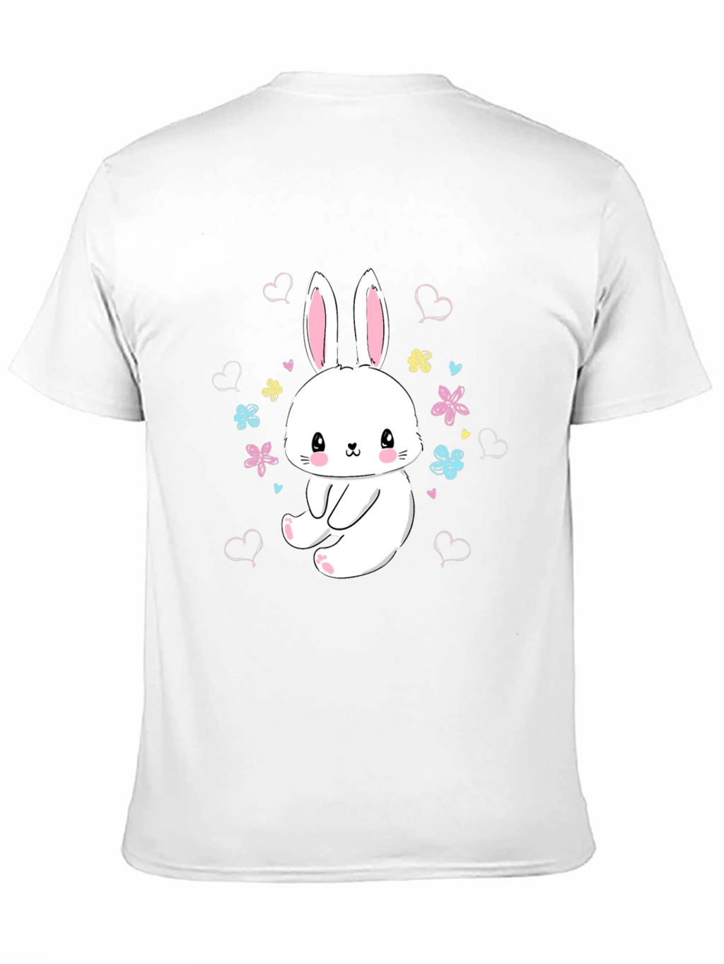 Cute Bunny Graphic Tee - Black T-Shirt