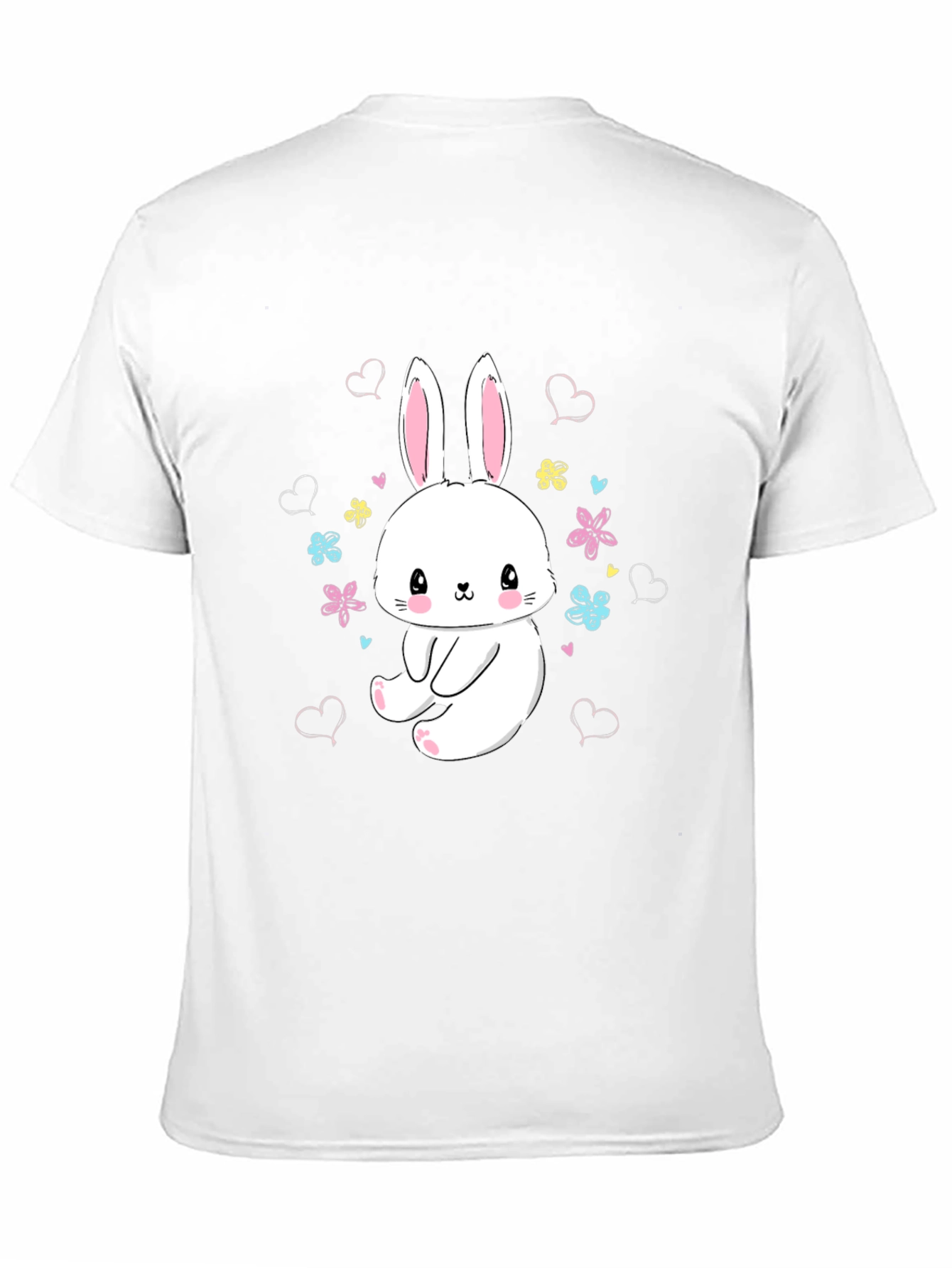 Cute Bunny Graphic Tee - Black T-Shirt