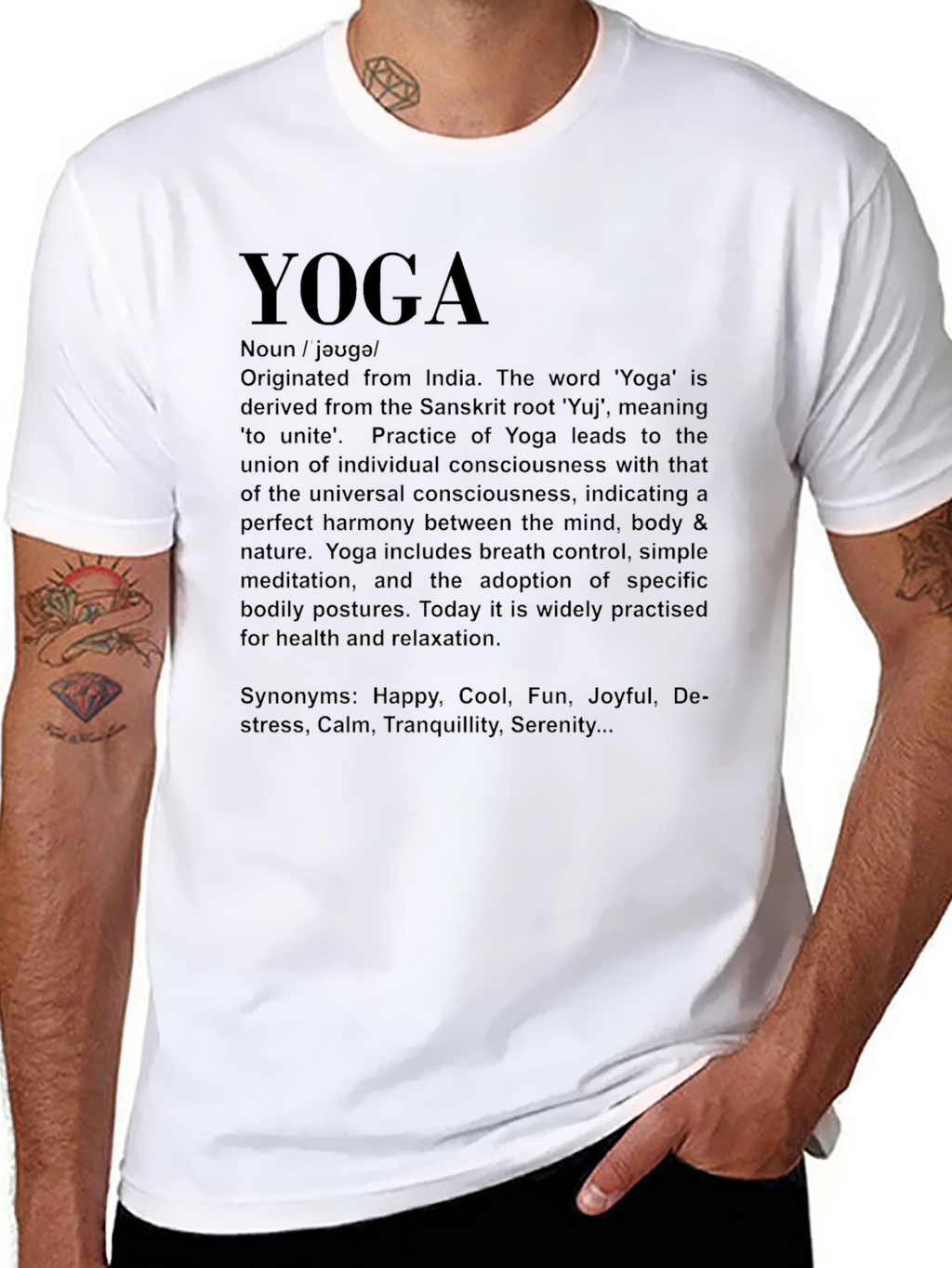 Yoga Definition T-Shirt - Meditative Harmony