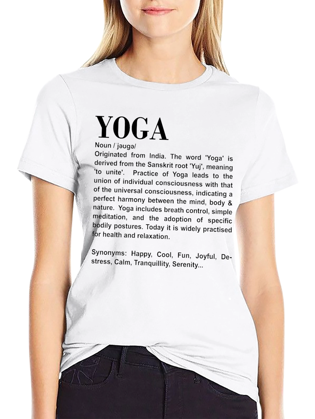 Yoga Definition T-Shirt - Meditative Harmony