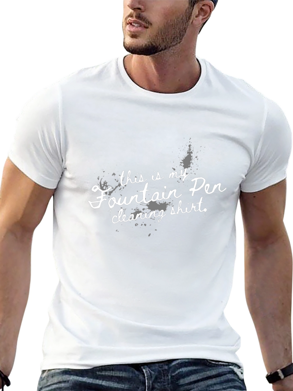 Fountain Pen Cleaning Shirt - Novelty Graphic Tee